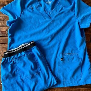 XL blue scrub set. Beyond scrubs!